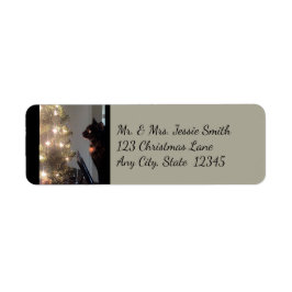 クリスマスジョイカリコキャット差出人住所ラベル ラベル