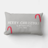 クリスマスジョイキャンディカヌファミリーネームランバー ランバークッション (正面)