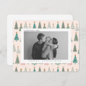 クリスマスジョイクリスマスファミリー写真 シーズンカード (正面/裏面)