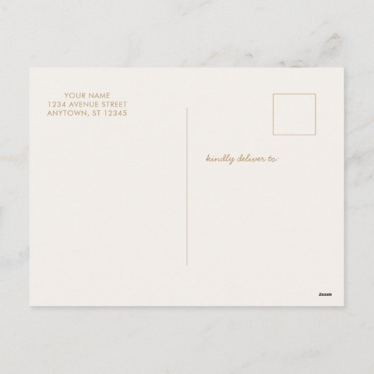 クリスマスジョイクリスマスファミリー写真 シーズンポストカード (裏面)