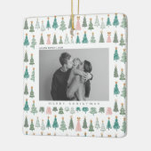 クリスマスジョイクリスマスファミリー写真 セラミックオーナメント (左)