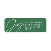 クリスマスジョイグリーンホリデー差出人住所 ラベル (正面)