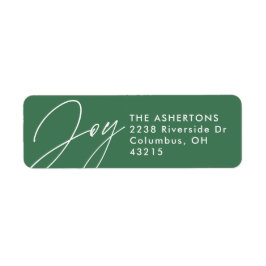 クリスマスジョイグリーンホリデー差出人住所 ラベル