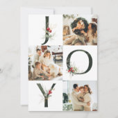 クリスマスジョイコラージュ3フォトホリデーカード シーズンカード (正面)