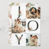 クリスマスジョイコラージュ3フォトホリデーカード シーズンカード (正面/裏面)