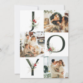 クリスマスジョイコラージュ3フォトホリデーカード シーズンカード