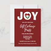 クリスマスジョイシークレットサンタギフト交換パーティー 招待状 (正面)