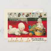 クリスマスジョイス – ヴィンテージビクトリオンクリスマス シーズンポストカード (正面/裏面)