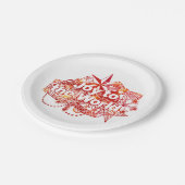 クリスマスジョイズトゥザワールド紙プレート ペーパープレート (アングル)