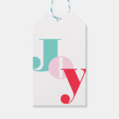 クリスマスジョイタイポグラフィギフトラベル ギフトタグ (正面)