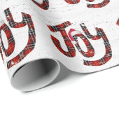 クリスマスジョイタータンチェックプレイド ラッピングペーパー (ロールコーナー)