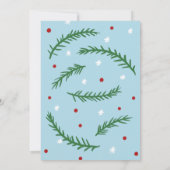 クリスマスジョイツリーのトリムと雪写真 カード (裏面)