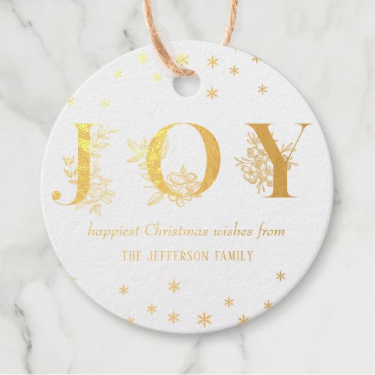 クリスマスジョイディアフローラアントラーウォーター色 フェイバータグ (正面)