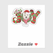 クリスマスジョイドワーフストッキングウエストハイランドホワイトT シール (シート)