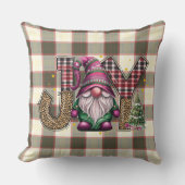 クリスマスジョイノルディック格言プレイドガーリー クッション (正面)