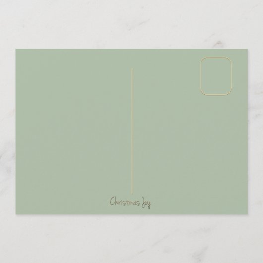 クリスマスジョイハートソンバードスノーエバーグリーンツリー シーズンカード (裏面)