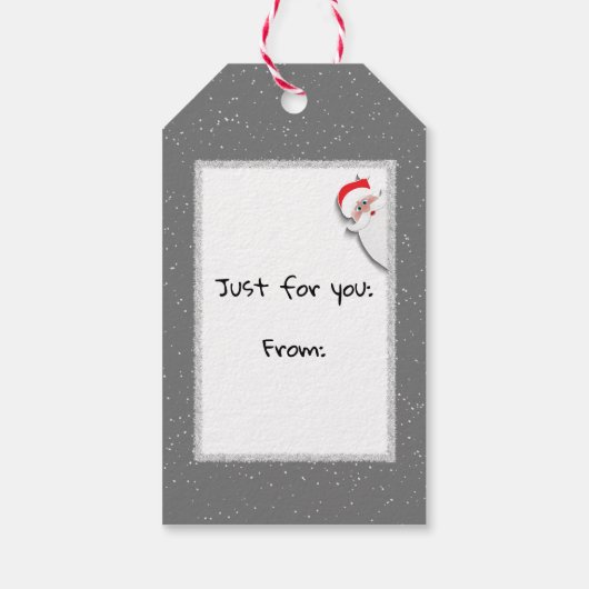 クリスマスジョイバッファロープレイド ギフトタグ (裏面)