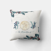 クリスマスジョイビーチ沿岸砂ドルホリー名 クッション (裏面)