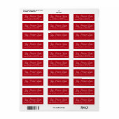 クリスマスジョイピースラブカスタムレッド ラベル (フルシート)