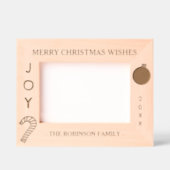 クリスマスジョイファミリー名6 x 4, 7 x 5写真 レーザー彫刻フレーム (正面)