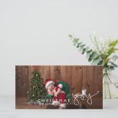 クリスマスジョイフォトカード |手書き文字 シーズンカード (スタンド正面)