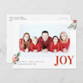 クリスマスジョイフォトグリーティングはがき3 ポストカード (正面/裏面)