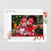 クリスマスジョイフォトグリーティングはがき ポストカード (正面/裏面)