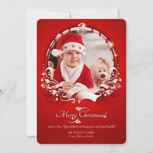 クリスマスジョイフォトホリデーカード シーズンカード (正面)