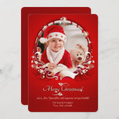 クリスマスジョイフォトホリデーカード シーズンカード (正面/裏面)