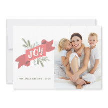 クリスマスジョイホリデーバナーフォトグリーティング