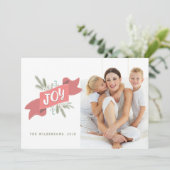 クリスマスジョイホリデーバナーフォトグリーティング シーズンカード (スタンド正面)