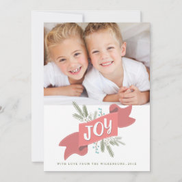クリスマスジョイホリデーバナー写真挨拶 シーズンカード