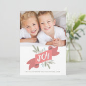 クリスマスジョイホリデーバナー写真挨拶 シーズンカード (スタンド正面)