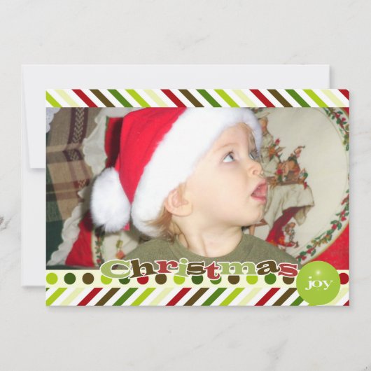 クリスマスジョイホリデーフォトカード シーズンカード (正面)