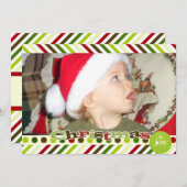 クリスマスジョイホリデーフォトカード シーズンカード (正面/裏面)
