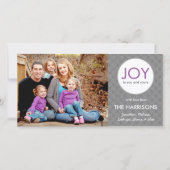 クリスマスジョイホリデーフォトカード シーズンカード (正面)