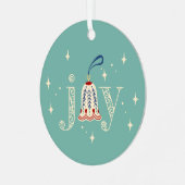 クリスマスジョイホリデー メタルオーナメント (正面左)