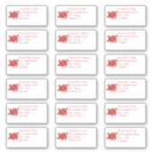 クリスマスジョイボーブル個人名と住所 シール (正面)