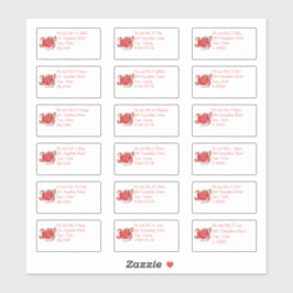 クリスマスジョイボーブル個人名と住所 シール