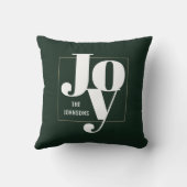 クリスマスジョイモダンミニマルタイポグラフィ クッション (裏面)