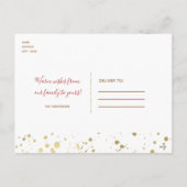 クリスマスジョイリースゴールドフォイルモダン写真 シーズンポストカード (裏面)