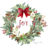 クリスマスジョイリースボウウォーター色タータンチェックプレイド クッション