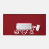 クリスマスジョイレッドバックグランドホリデー デスクマット (キーボード&マウス)