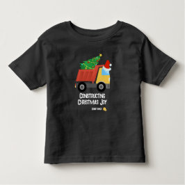 クリスマスジョイ建築ダンプトラックの構築 トドラーTシャツ