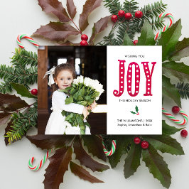 クリスマスジョイ手書きの休日の写真 シーズンカード