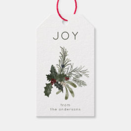 クリスマスジョイ素朴リー ギフトタグ