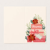 クリスマスジョイ赤いポインセチアがパーソナライズ (外部フラット)