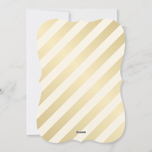 クリスマスジョイ金ゴールドグリッターフローラリースダイカット シーズンカード (裏面)