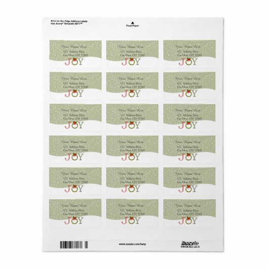 クリスマスジョイ ラベル (フルシート)