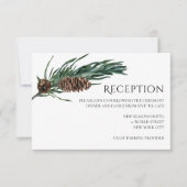 クリスマスジョイ | 水彩冬のレセプショカード 招待状 (正面)